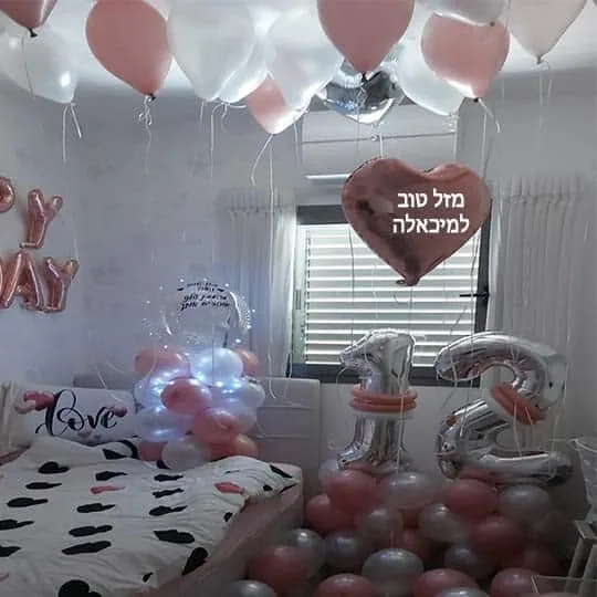 עיצוב חדר בלונים 12 מיכאלה